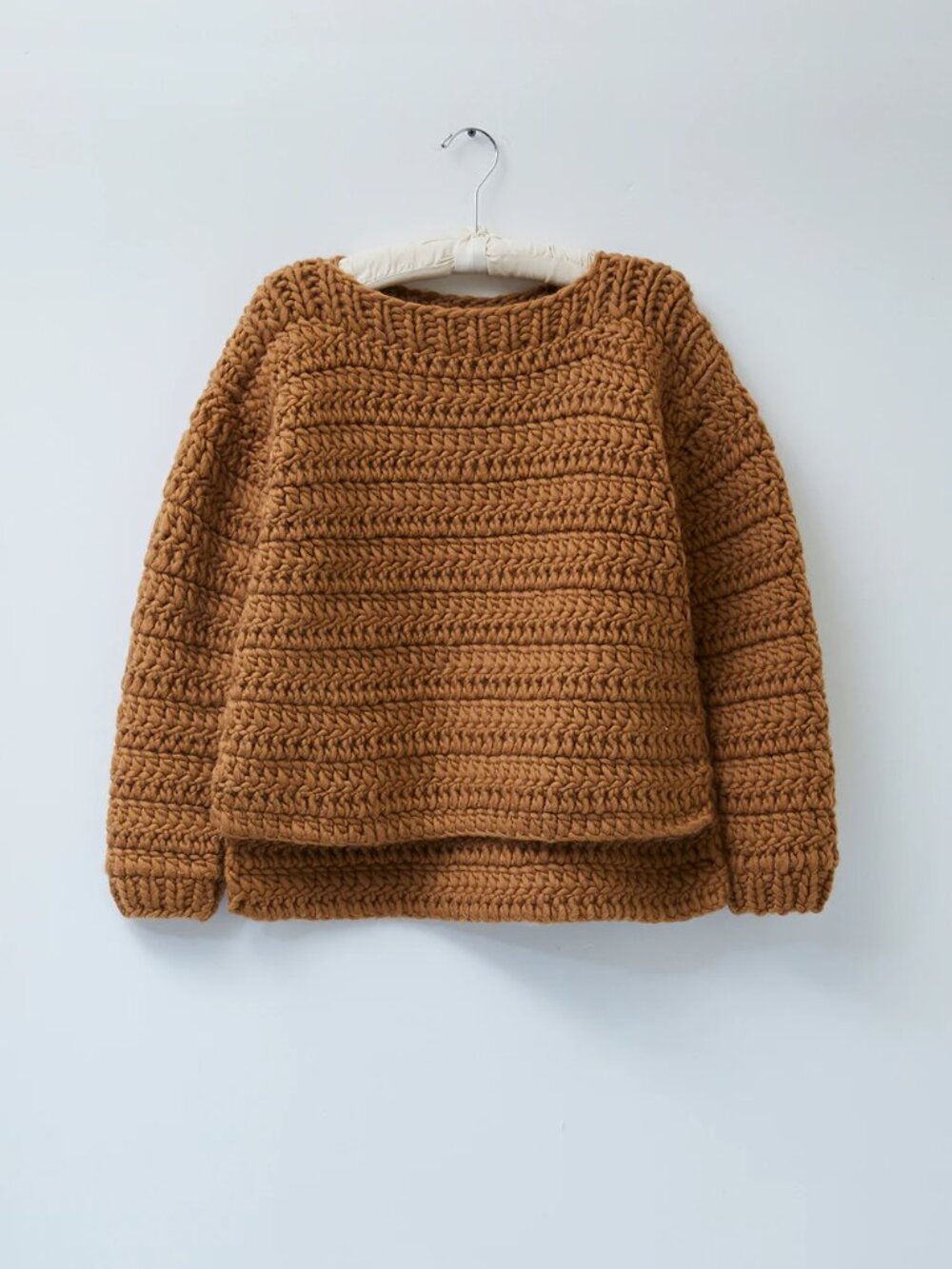 ATELIER DELPHINE  Elmira Handmade Wool Sweater in Camel S